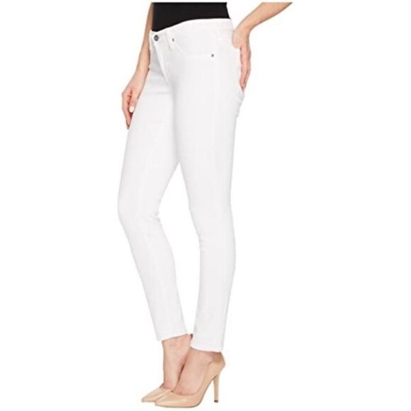 AG Adriano Goldschmied The Stevie Slim Straight Leg Jeans in White Size 32R - Picture 3 of 9